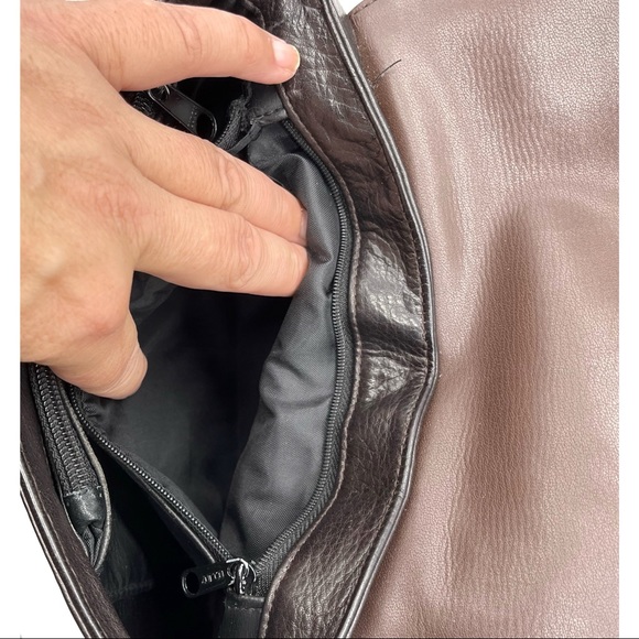 Borella Vintage Leather Handbag Germany Adjustable Shoulder Strap Crossbody Brow - Picture 7 of 10